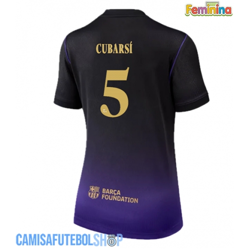 Camisa de time de futebol Barcelona Pau Cubarsi #5 Replicas 2º Equipamento Feminina 2026-27 Manga Curta